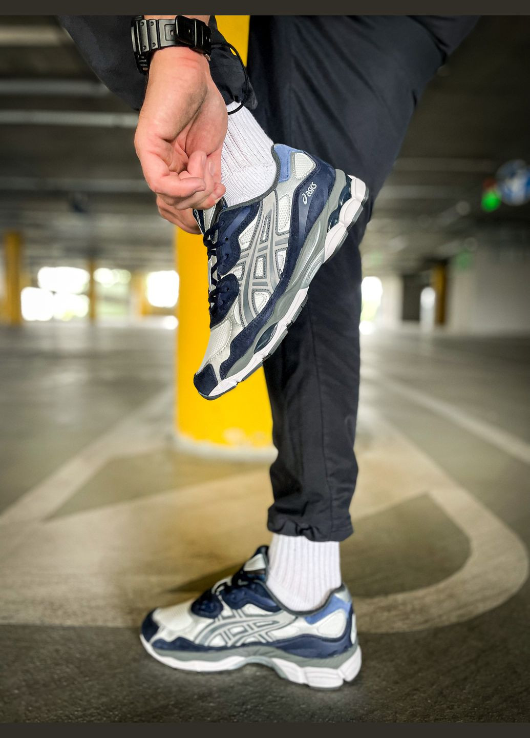 Синій всесезон кросівки чоловічі і жіночі asics gel-nyc blue | асікс гель-нюк сині No Brand