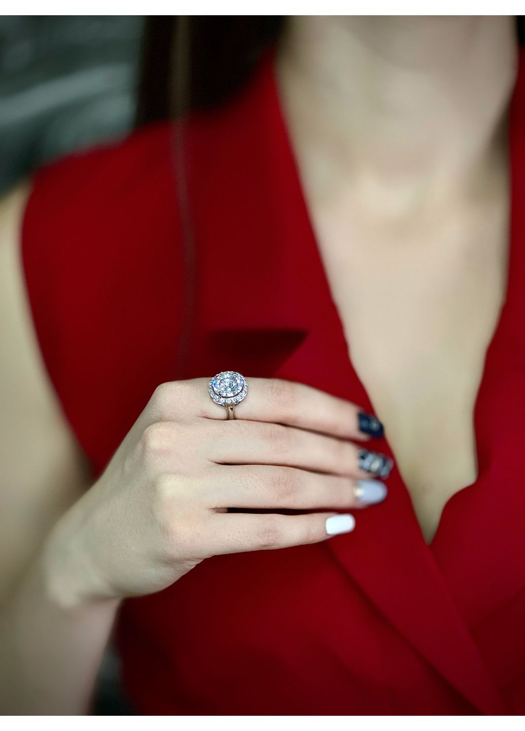 💍 Срібна каблучка з білим кубічним цирконієм — витонченість у кожній деталі Family Jewelry House (356567821)
