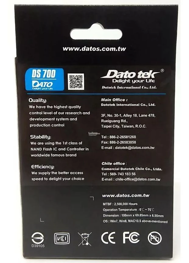 Накопитель SSD 240GB DS700 2.5' SATAIII TLC (DS700SSD-240GB) Dato (402507552)