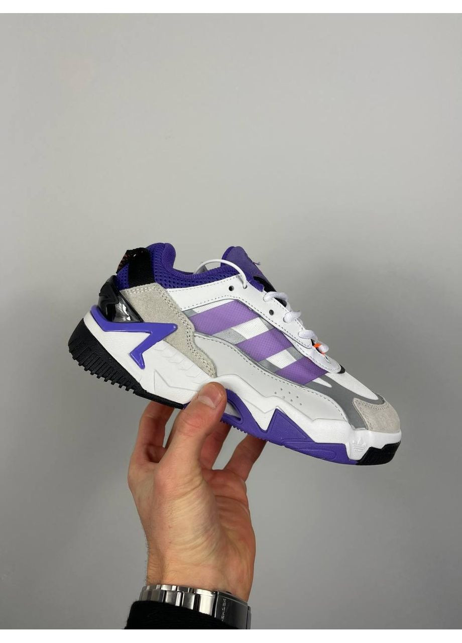 Білі Осінні кросівки чоловічі adidas niteball 2.0 ‘violet white’ gx0775 адідас найтбол No Brand