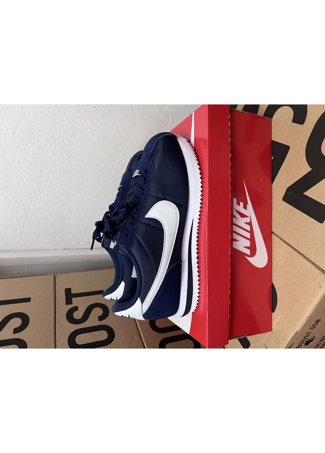 КРОСІВКИ ЖІНОЧІ NIKE CORTEZ BLUE WHITE НАЙК КОРТЕЗ No Brand білі демісезони (367177950)
