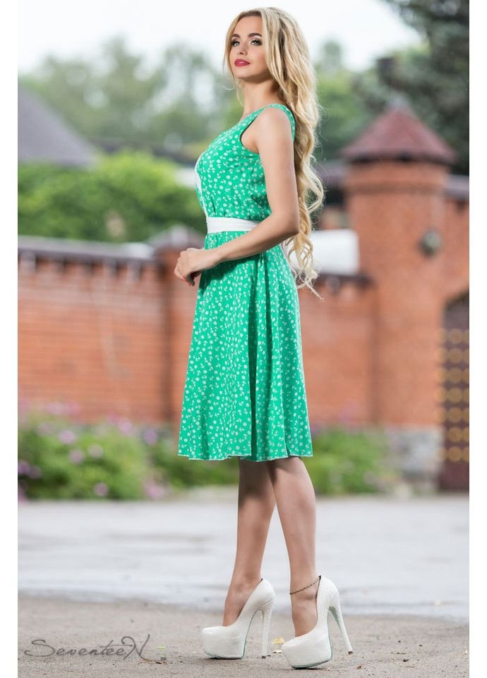 Зеленое платье 655.1781 Seventeen