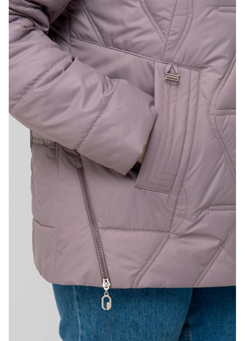 Світло-коричнева демісезонна куртка прямого силуету з тінсулейтом all posa (ap102314p) A'll Posa