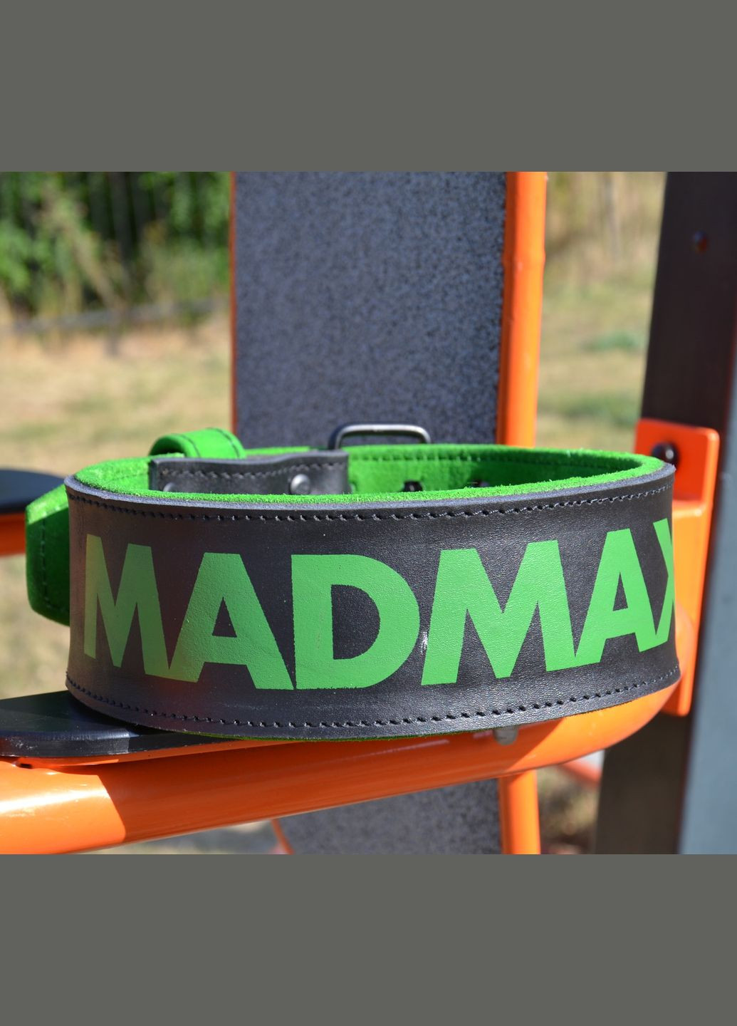 Пояс для важкої атлетики MFB-302 Quick Release Belt шкіряний Black/Green (A-012785) Mad Max (314810694)