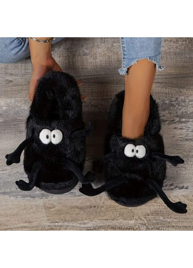 Тапочки іграшки плюшеві з лапкими та ручками для дому 38-39 розмір. Чорні No Brand (356731169)