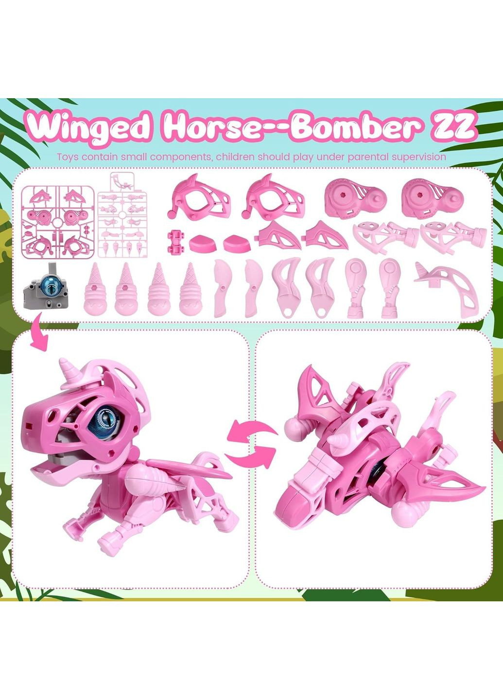 Трансформер Единорог-Бомбардировщик свет, звук ECXP2303-B Star Toys (362695695)