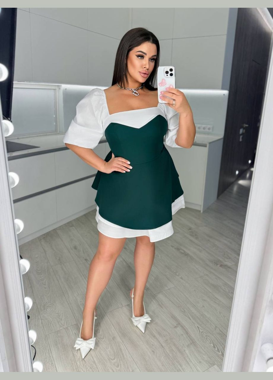 Изумрудное праздничный женское платье с комбинацией корсета платье-комбинация Avanti однотонное