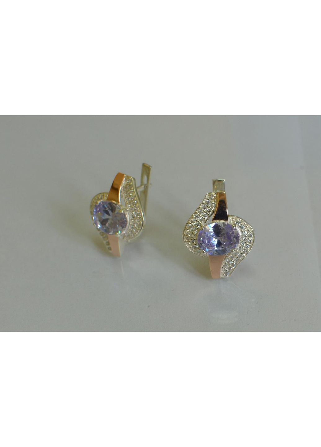 Сережки срібні з золотими накладками Silver Style (366813151)