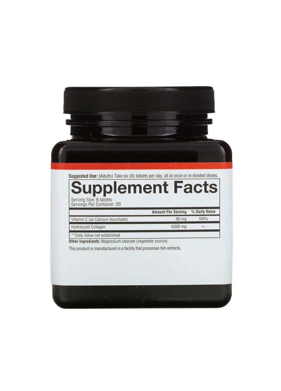Коллаген 6000 мг Collagen с витамином С для кожи волос и ногтей 120 таблеток Youtheory (264914439)