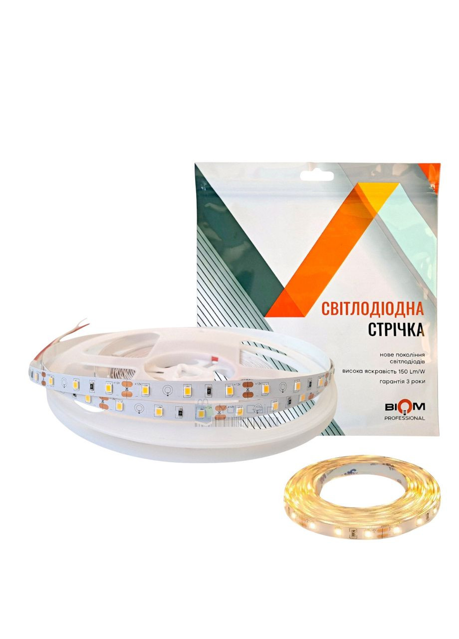 Світлодіодна стрічка Professional BPS-G3-12-2835-60-WW-20 теплий білий, негерметична, 1м BIOM (362051715)