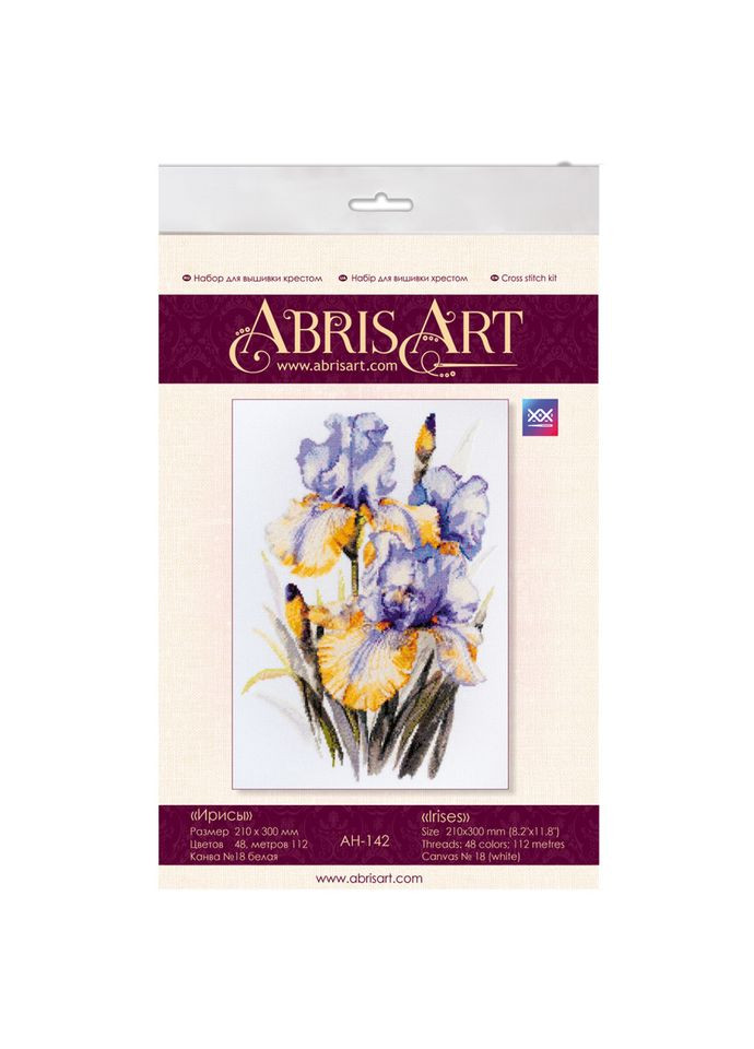 Набір для вишивання хрестиком "Іриси" AH-142 30х21 см Abris Art (305231836)