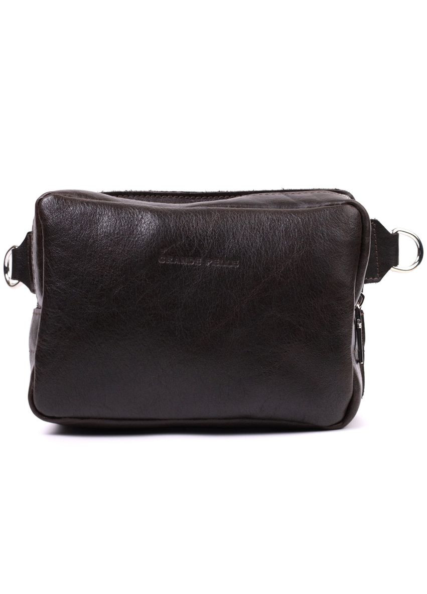 Прямоугольная сумка бананка из качественной натуральной кожи 22575 Grande Pelle (366881272)