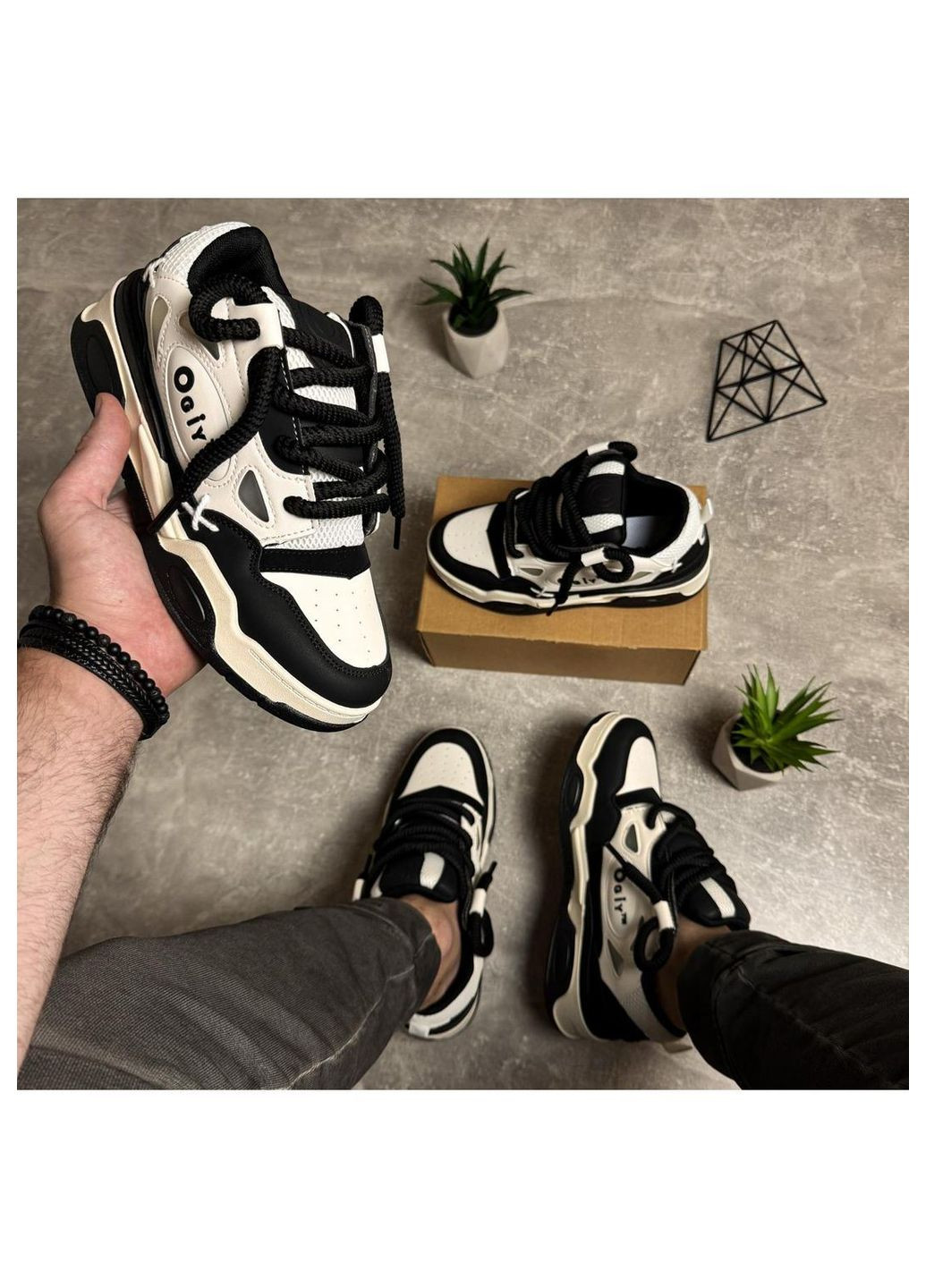 Чорно-білі Осінні кросівки чоловічі OG Force