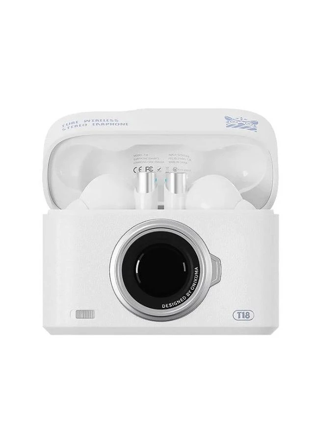 Навушники Bluetooth T18 протиударні для смартфонів білі Onikuma (370167173)