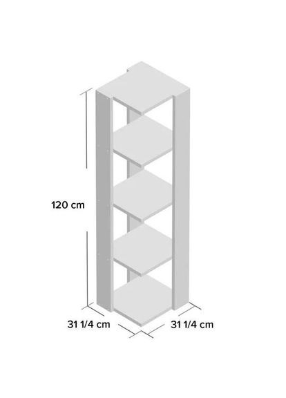 Стеллаж угловой из дерева Кингдрай 4 зефир (УСП-401320) No Brand (327845505)