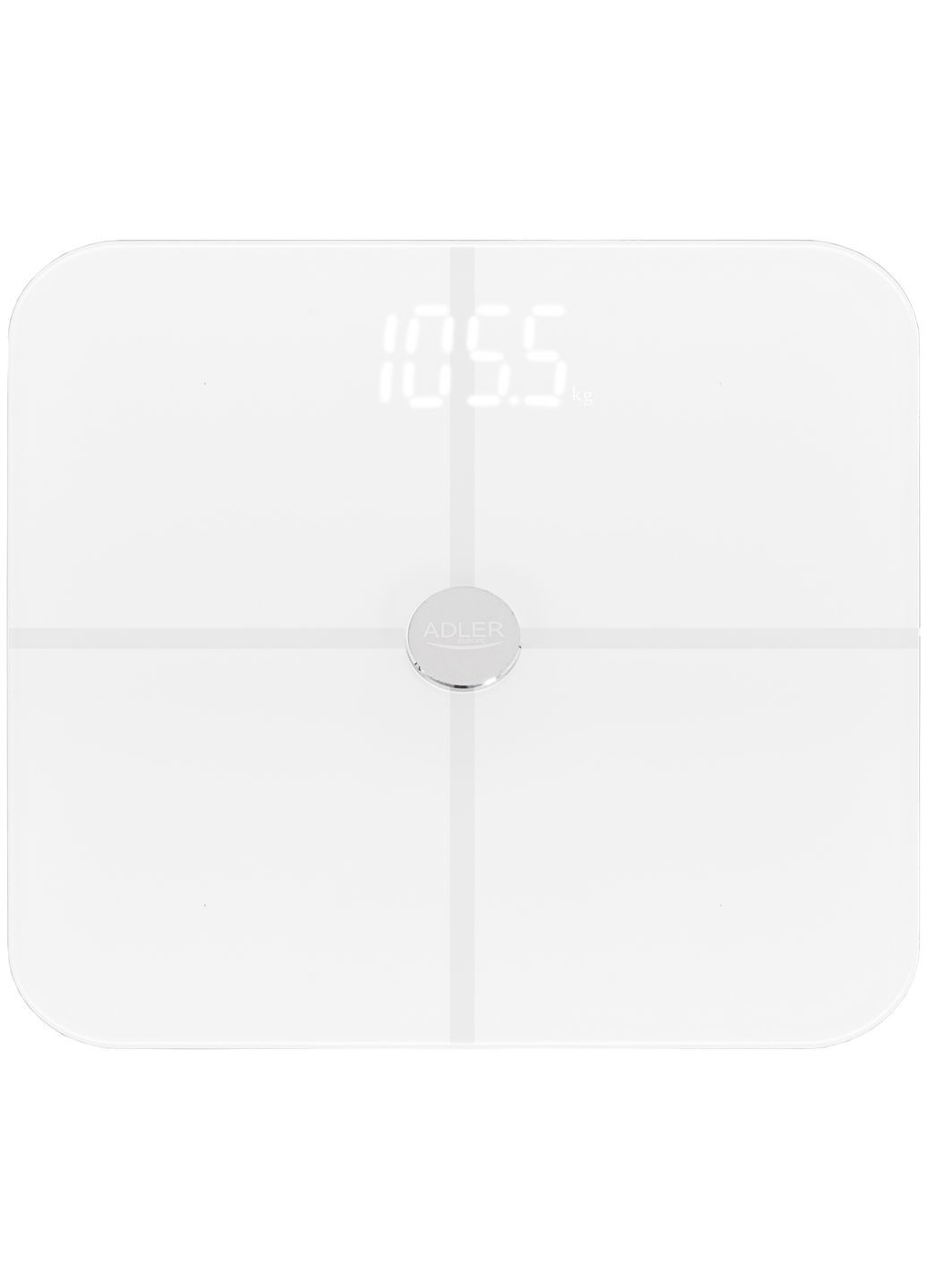 Весы напольные AD 8187 white электронные/ Smart/ 180кг/ 4хААА/ автовыключение/ белые Adler (360402267)