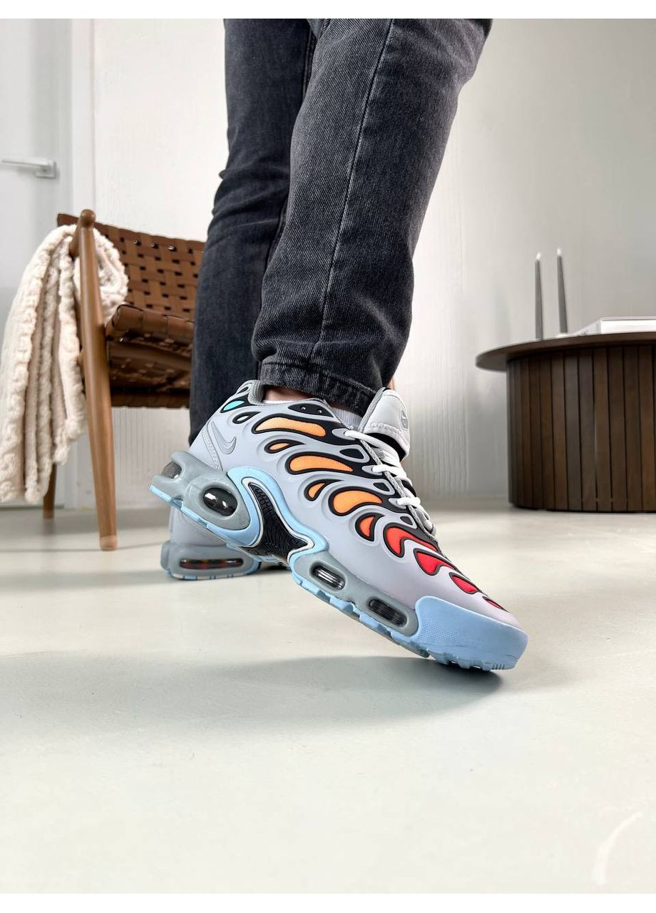 Серые демисезонные кроссовки мужские nike nk air max tn plus drift grey найк аир макс тн плюс No Brand