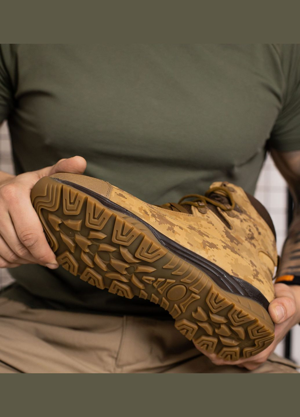 Кожаные Демисезонные Женские Берцы Тактические. 36-46р Койот+Пиксель. Из Натуральной кожи! STDF-2122 No Brand (301143251)