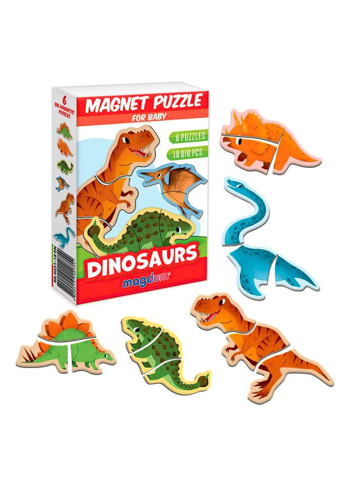 Набор магнитов Dino ML4031-33 EN 6 динозавров MAGDUM (306436379)