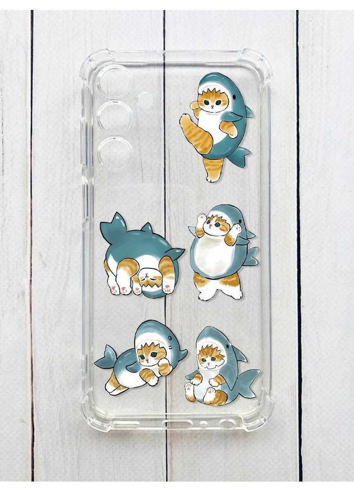 Чохол з потовщеними кутами на Samsung Galaxy S24:: Котики акули (принт 381) CASE CONTROL (360682517)