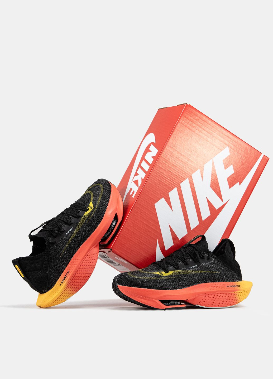 Кросівки жіночі і чоловічі Nike Air Zoom Alphafly 2 Black Orange | Найк Еір Зум Альфафлай 2 чорні оранжеві No Brand чорні демісезони (332213976)