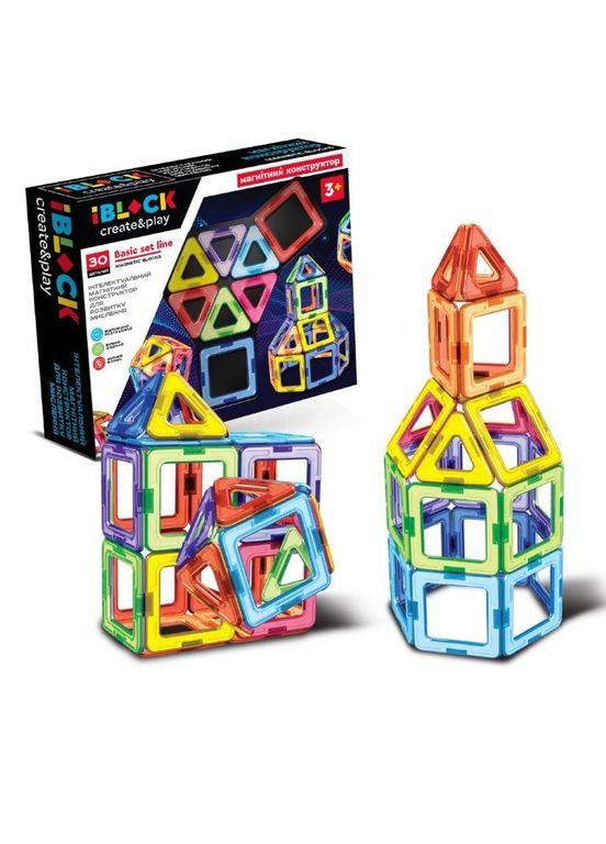Дитячий магнітний конструктор PL-923-526, 30 деталей Iblock (370382375)