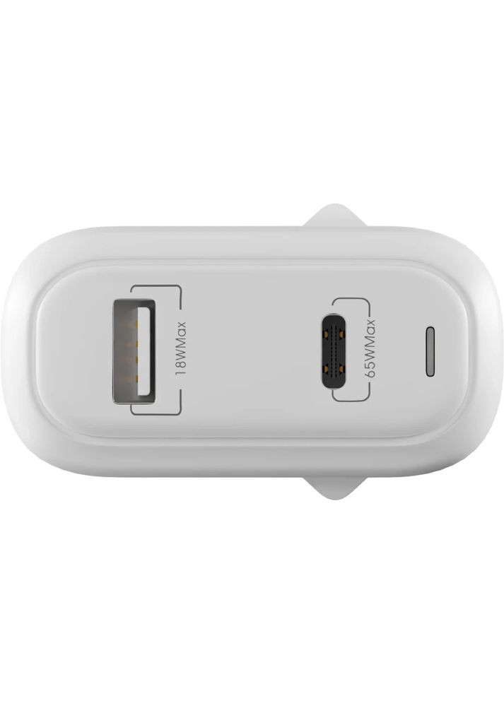МЗП блочок 65W GaN USB-A/USB-C GaN65WAC white UA UCRF Globex (365748471)