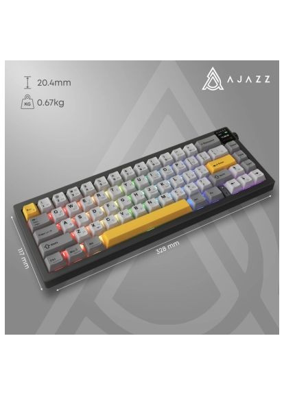 Клавиатура AK650 Flying Fish Switch Black RGB USB/Wireless/Bluetooth UA Black (AK650-FF-BGY) Ajazz AK650 Flying Fish Switch Black RGB USB/Wireless/Bl (370958933)