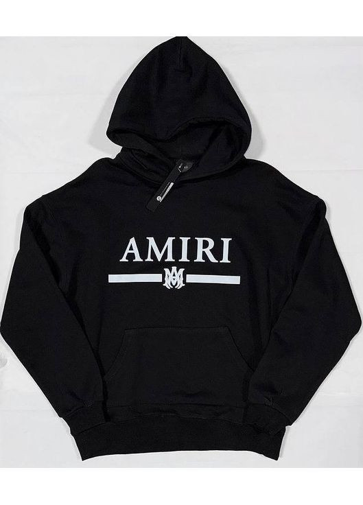 Чоловіча кофта худі чорна - біла, з красивим принтом, в стилі amiri No Brand (364503824)