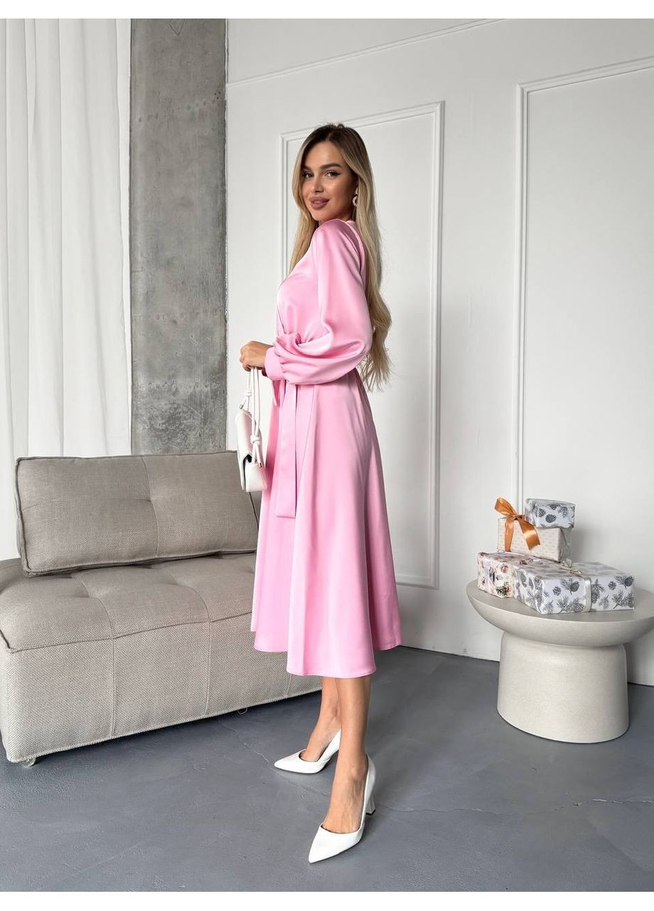 Рожева жіноча шовкова сукня Osoblyva