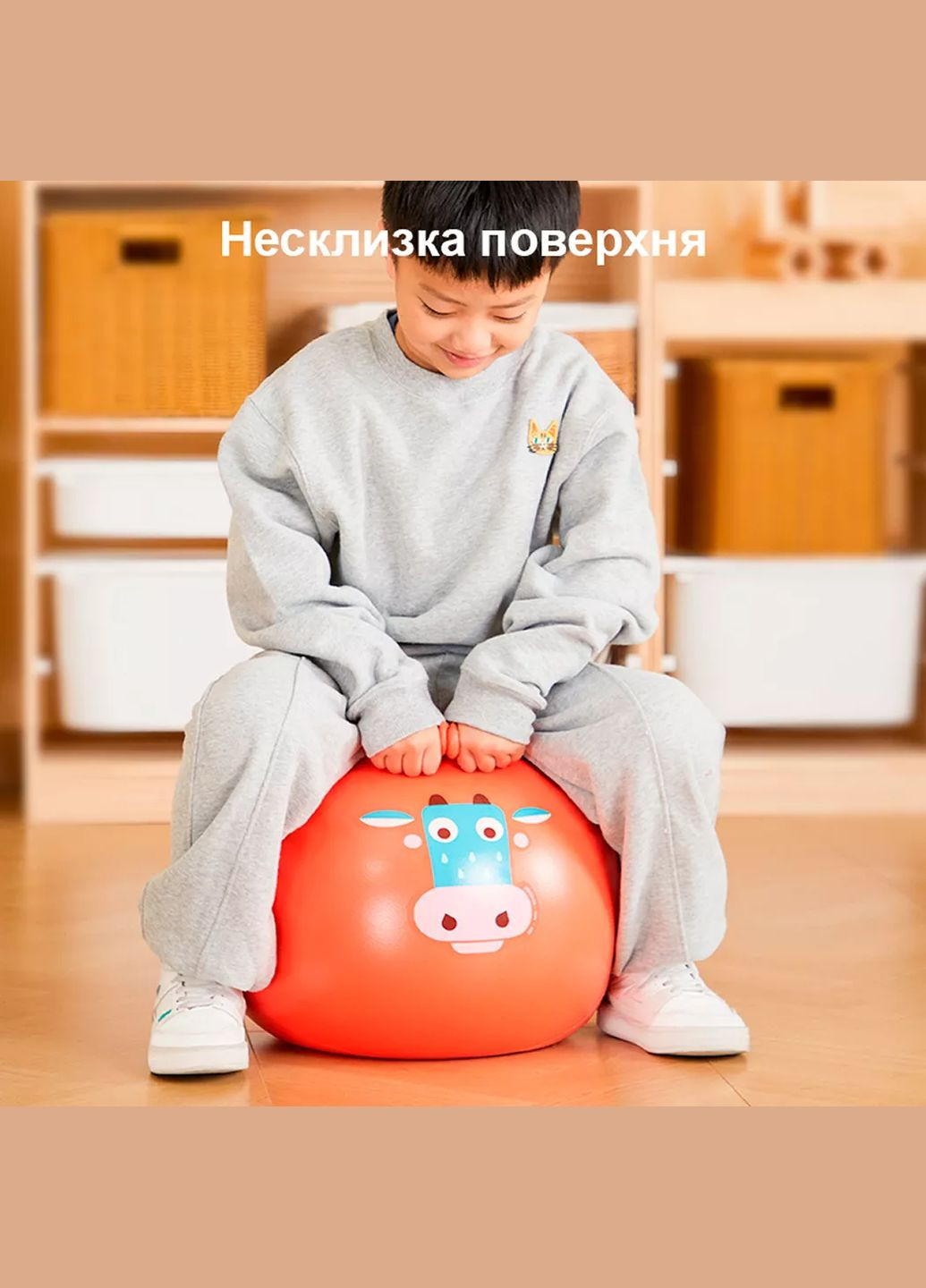 Прыгающий мяч с ручками Лошадка Гуфи (MD3354) MiDeer (342715894)