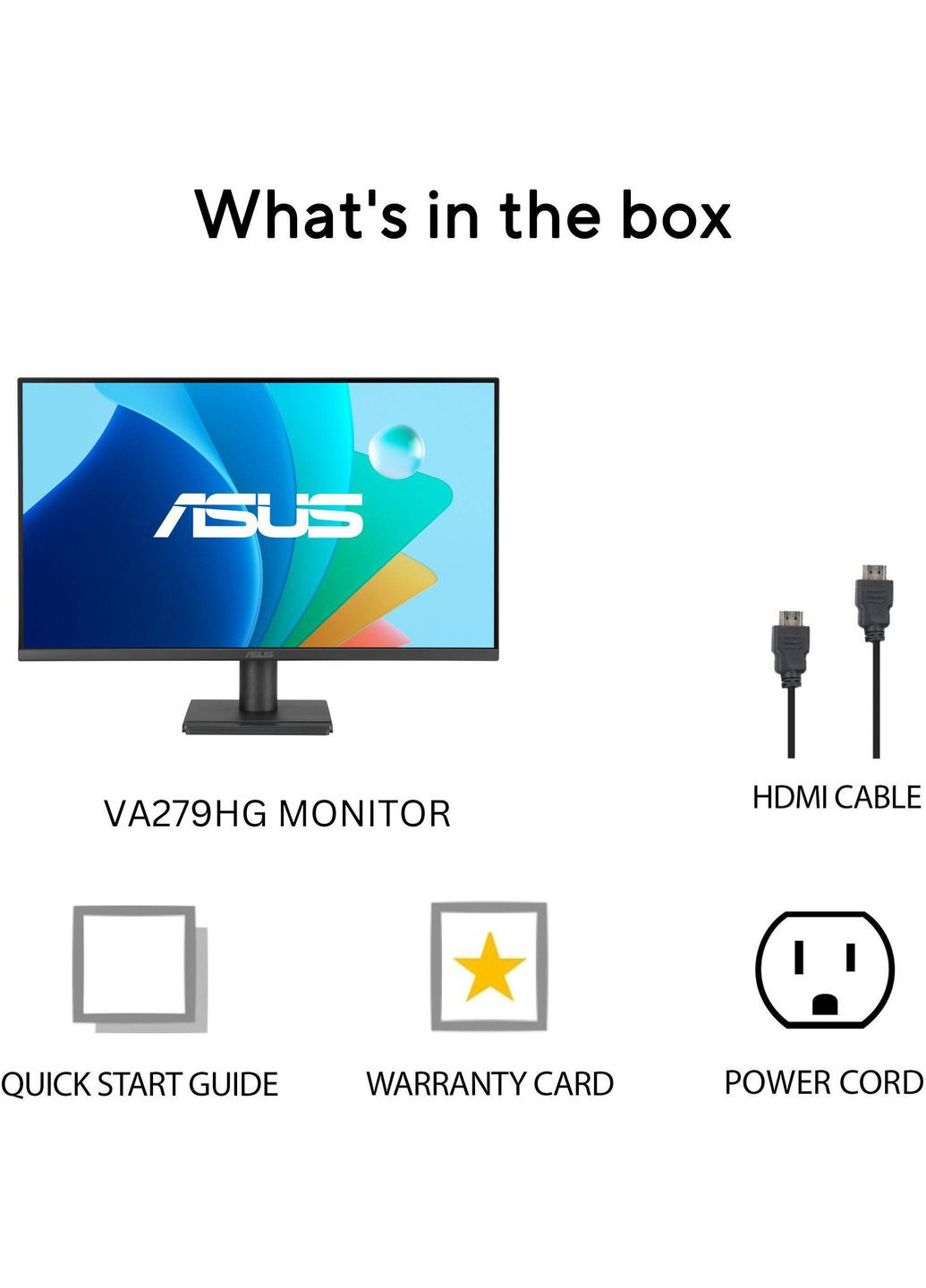 Монитор 27" VA279HG D-Sub, HDMI, Audio, IPS, 120Hz, 1ms, sRGB 99%, AdaptiveSync Asus (362347620)