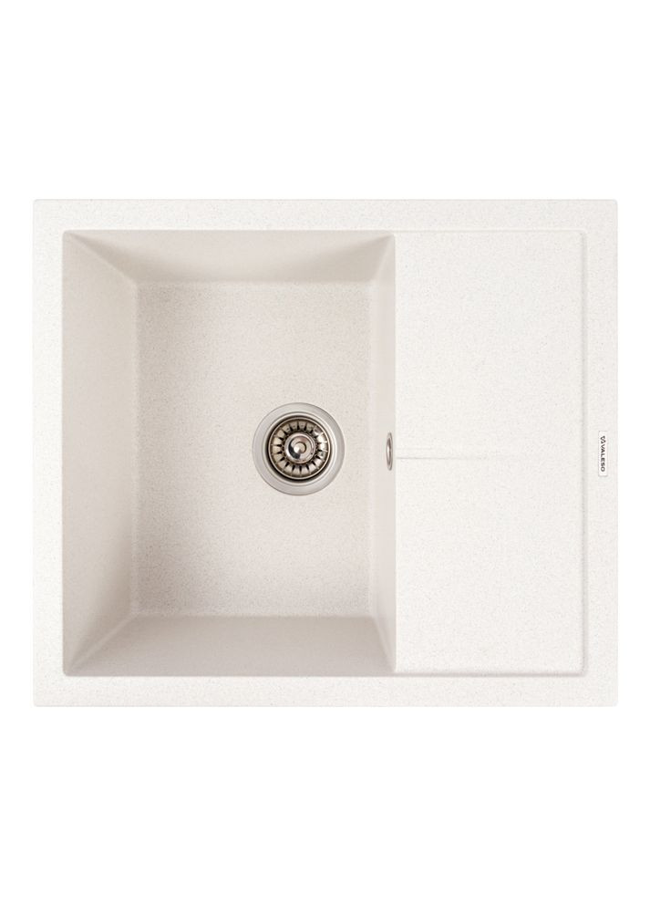 Гранитная мойка 5850 REYNA матовая Белая в точку Valeso (362345954)