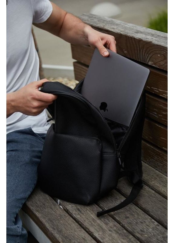 Городской рюкзак унисекс из премиум эко-кожи - водоотталкивающий и вместительный No Brand (365592473)