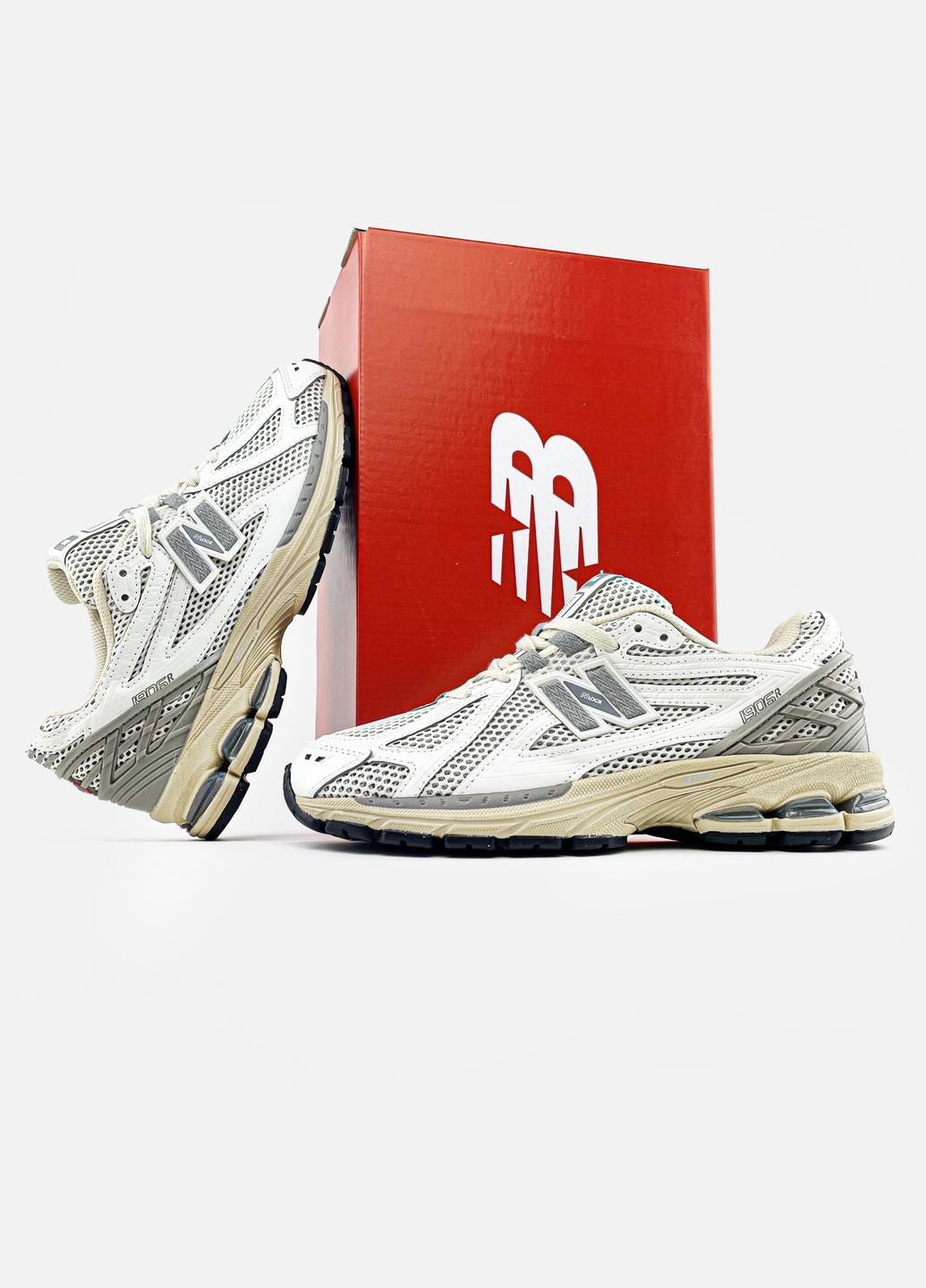 Серые всесезонные кроссовки мужские и женские new balance 1906r grey beige | нью беланс 1906r серые бежевые No Brand