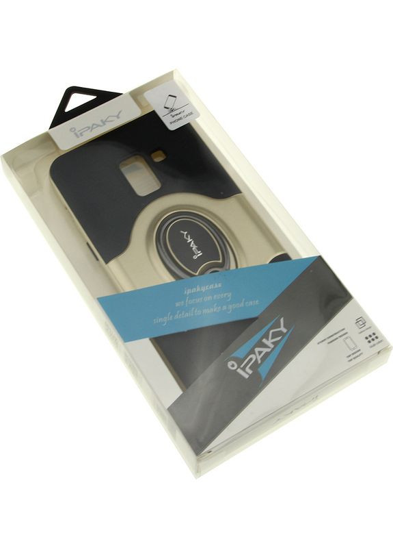 Чехолнакладка 360° Free Rotation Ring Holder case Samsung Galaxy A8 Plus A730F Gold iPaky (301781456)