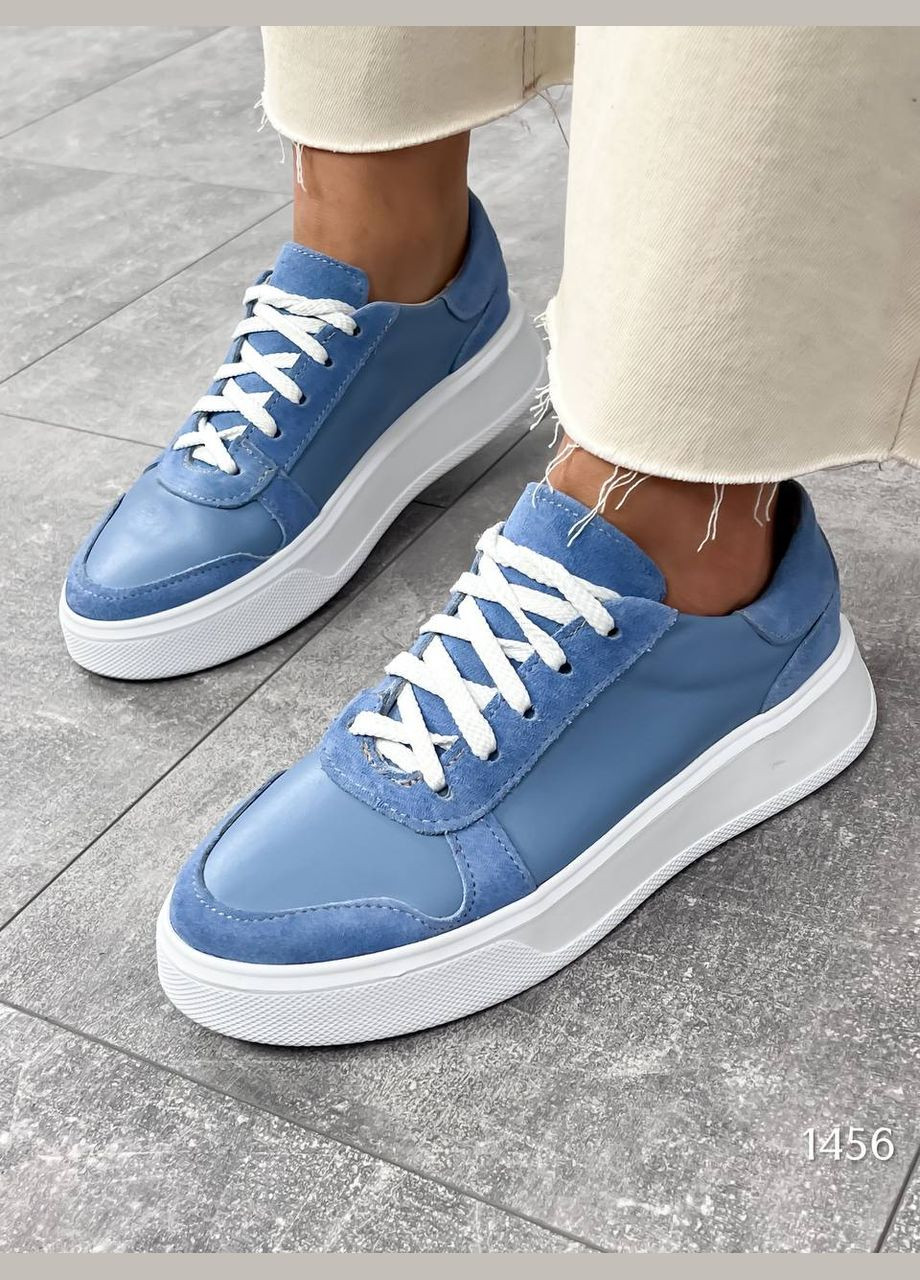 Голубые демисезонные практические кроссовки No Brand