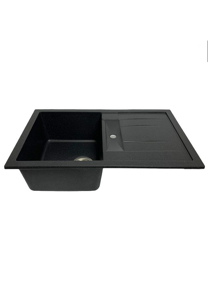 Кухонная мойка из искусственного камня/кварцевая 770х495х200мм, прямоугольная FORT Черный металлик (35150770495) Adamant (371191454)