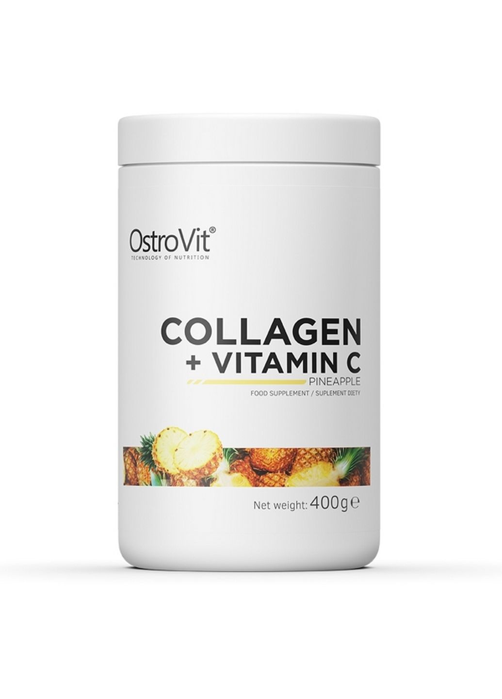 Препарат для суставов и связок Collagen + Vitamin C, 400 грамм Ананас Ostrovit (293342466)