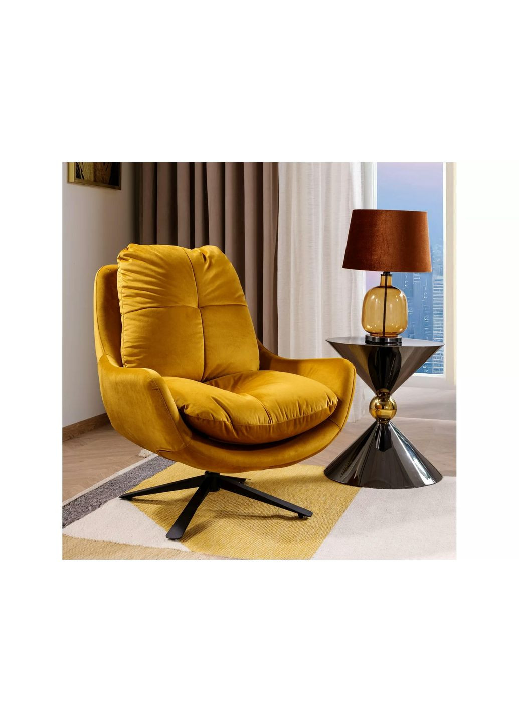 Журнальний столик MIRA чорний d.50 MIRACFI50 Signal (372178188)