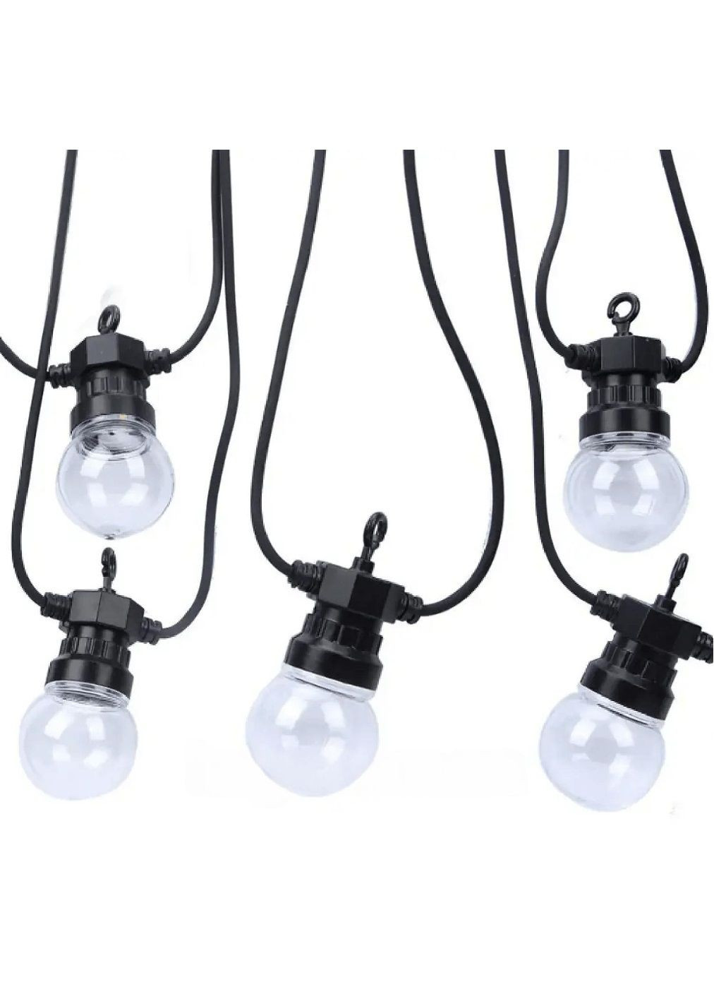 Світлодіодна гірлянда на вікно ялинку з роботою від мережі з'єднувачем лампочками 10 штук 10 м (478692-Prob) Тепла біла Unbranded (308796849)