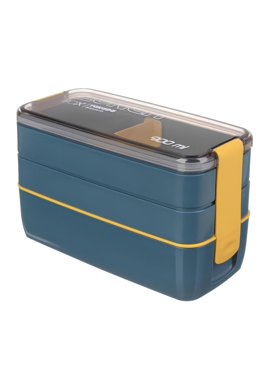 Ланч бокс с тремя уровнями и приборами, 900 мл, синий Jooki (358706346)