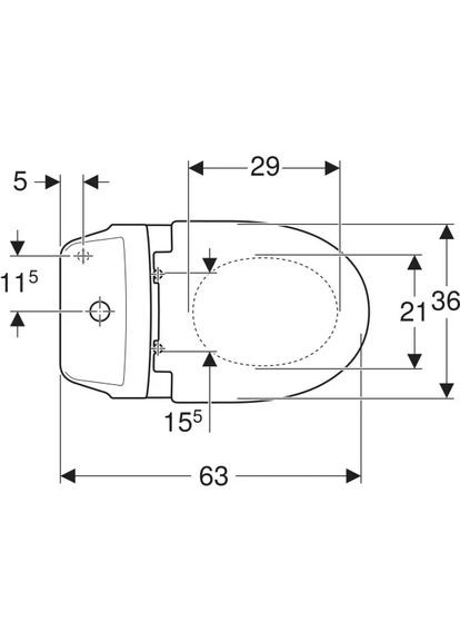 Бачок керамічний для унітазу Modo нижнє підведення - L34001000 KOLO (361446874)
