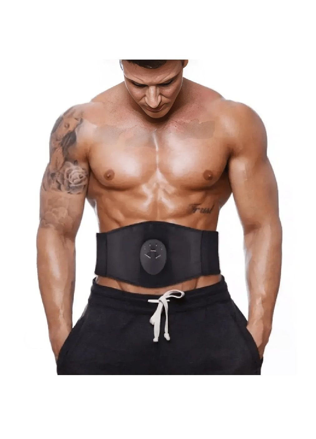 Пояс міостимулятор для м'язів преса схуднення поліпшення постави з ефектом сауни роботою від батарейок 124х15 см (479814-Prob) Unbranded (324390792)