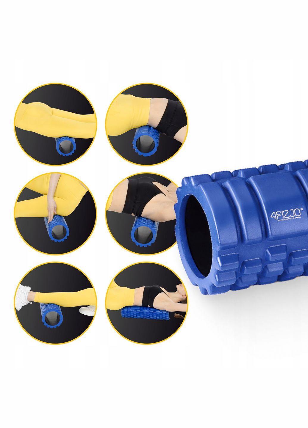 Массажный ролик 45 x 13.5 см (валик, роллер) Blue (P-5907739310552) 4FIZJO (301733242)