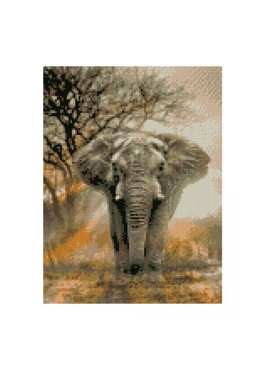 Алмазна мозаїка Могутній слон HX205 30х40 см Strateg (334159462)