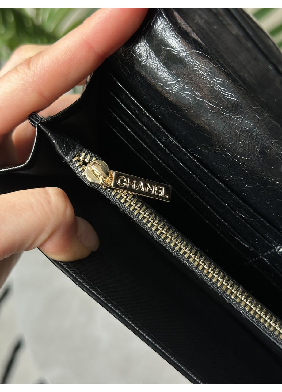 Гаманець Black Patent Leather Wallet Black No Brand (355342898)