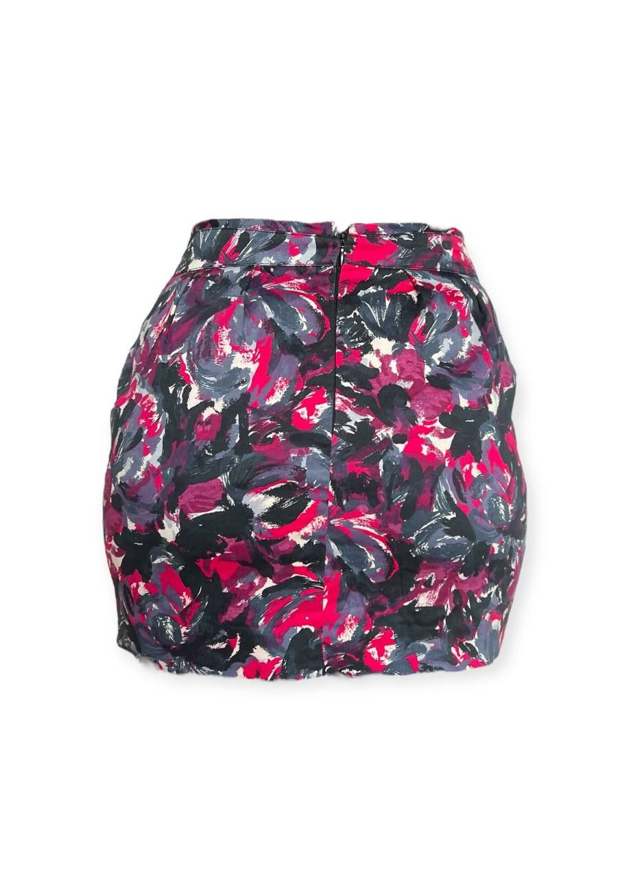 Фиолетовая повседневная с абстрактным узором юбка фиолетовый Blanco