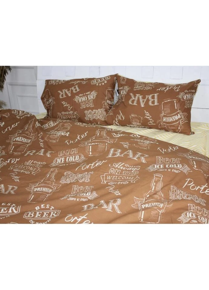 Постільна білизна Бязь Ranforce Elite 17-0509 Beer Bar Porter Сімейний 160x220 (2200004733722) Mirson (280432114)