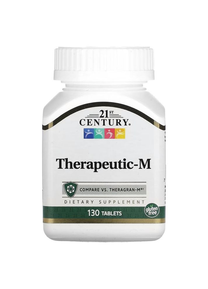 Вітаміни та мінерали Therapeutic-M, 130 таблеток 21st Century (322238731)